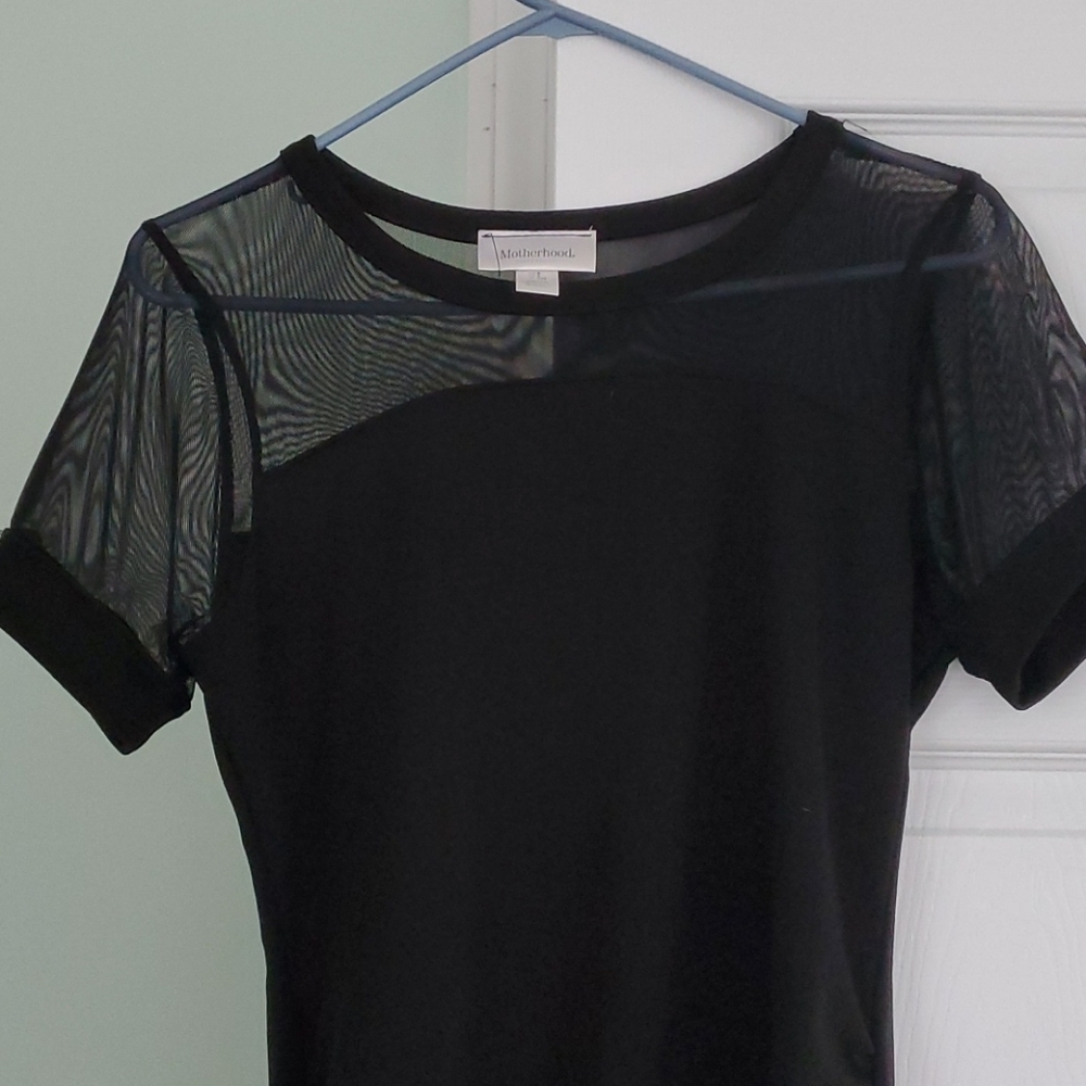 Attractive black maternity dress